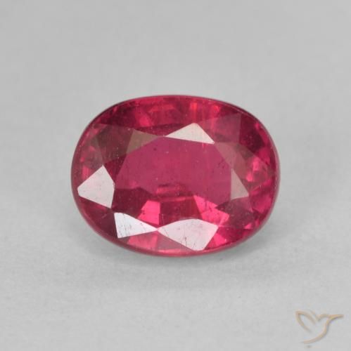 1.93ct 天然 濃い赤みがかったピンク ルビー, 楕円形, VS