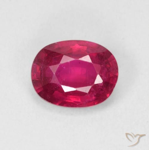 1.69ct 天然 薄いレッド ルビー, 楕円形, VS
