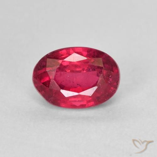 1.45ct 天然 Medium Dark-Red ルビー, 楕円形, VS-SI