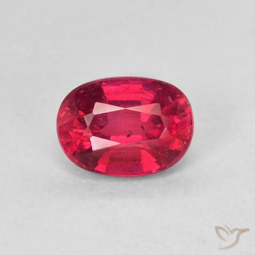 1.35ct 天然 ピンクがかったレッド ルビー, 楕円形, VS