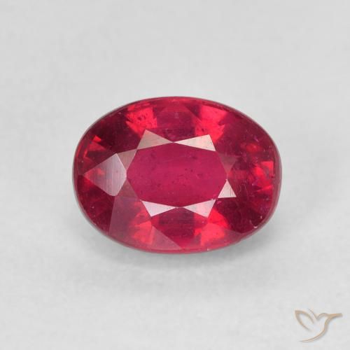 2.28ct 天然 ピンクがかったレッド ルビー, 楕円形, VS