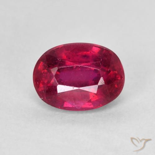 1.96ct 天然 濃い赤みがかったピンク ルビー, 楕円形, VS