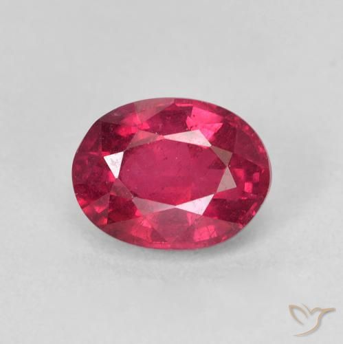 1.87ct 天然 濃い赤みがかったピンク ルビー, 楕円形, VS