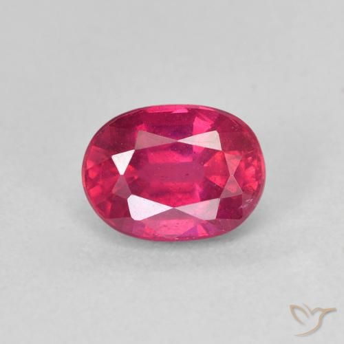 1.42ct 天然 薄いレッド ルビー, 楕円形, VS
