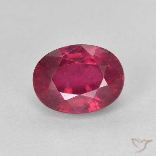 2.38ct 天然 Medium Dark-Red ルビー, 楕円形, VS