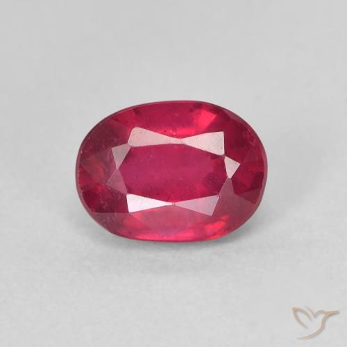1.51ct 天然 ピンクがかったレッド ルビー, 楕円形, VS