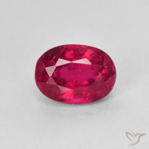 1.43ct 天然 濃い赤みがかったピンク ルビー, 楕円形, VS