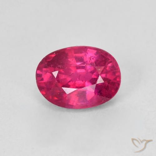 1.23ct 天然 薄いレッド ルビー, 楕円形, VS