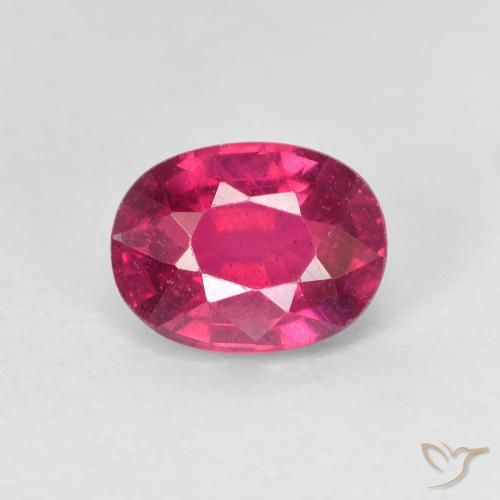 1.81ct 天然 薄いレッド ルビー, 楕円形, VS