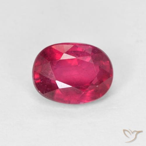 1.85ct 天然 Medium Dark-Red ルビー, 楕円形, VS