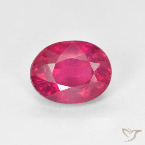 1.87ct 天然 薄いレッド ルビー, 楕円形, VS