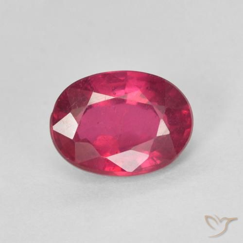 1.73ct 天然 薄いレッド ルビー, 楕円形, VS-SI
