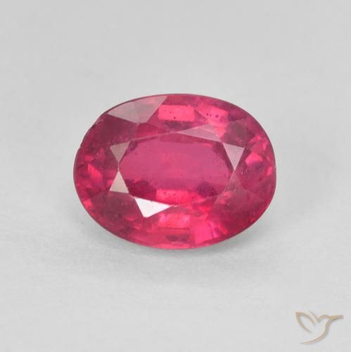 1.86ct 天然 薄いレッド ルビー, 楕円形, VS-SI