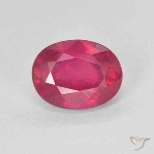 1.98ct 天然 薄いレッド ルビー, 楕円形, VS