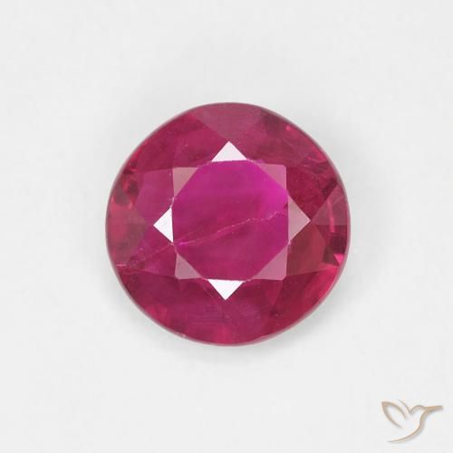 0.69ct 天然 薄いレッド ルビー, ラウンド, VS