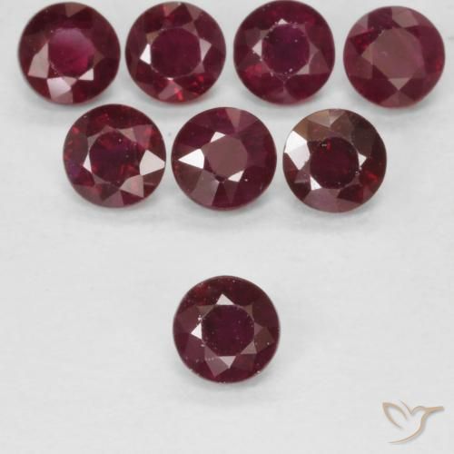 0.31ct 天然 ディープレッド ルビー, ラウンド, VS