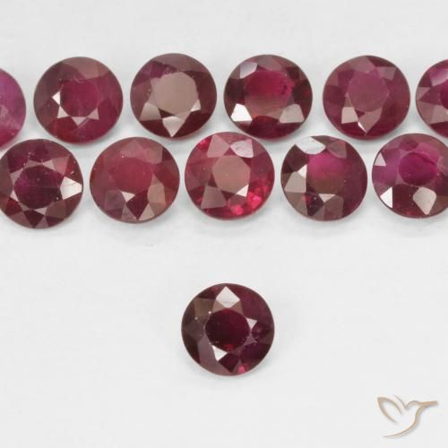 0.29ct 天然 ディープレッド ルビー, ラウンド, VS