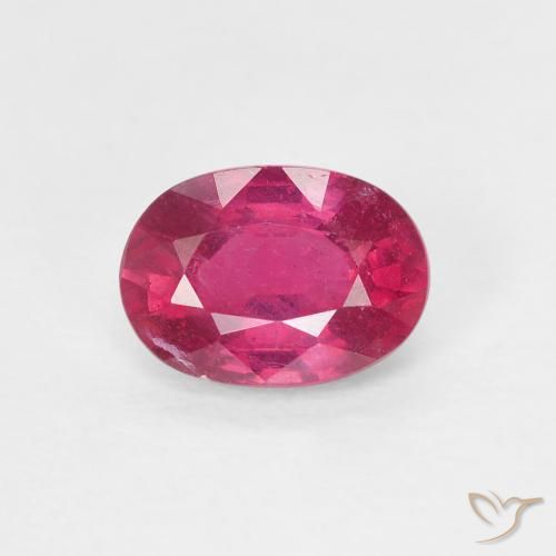 1.15ct 天然 薄いレッド ルビー, 楕円形, VS