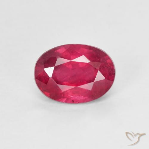 1.31ct 天然 ピンクがかったレッド ルビー, 楕円形, VS