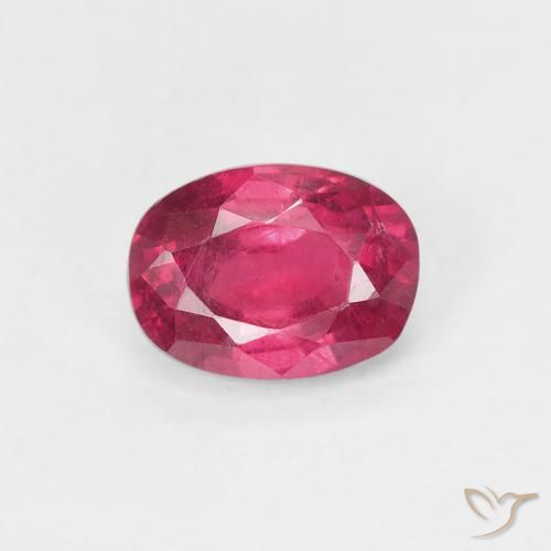 1.13ct 天然 薄いレッド ルビー, 楕円形, VS