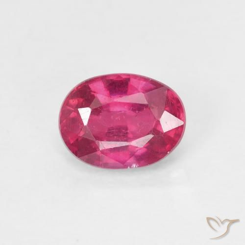 1.05ct 天然 薄いレッド ルビー, 楕円形, VS