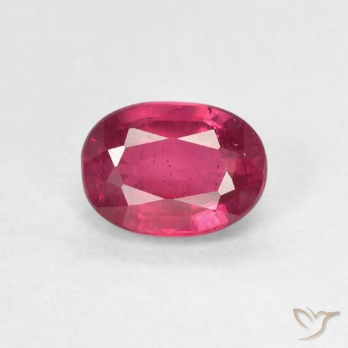 1.26ct 天然 濃い赤みがかったピンク ルビー, 楕円形, VS