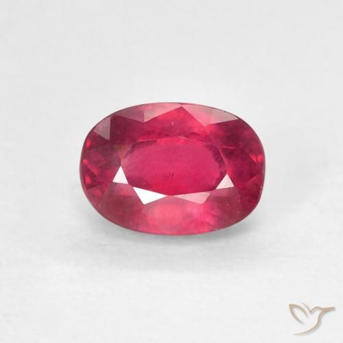 1.33ct 天然 Medium Dark-Red ルビー, 楕円形, VS