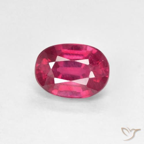 1.30ct 天然 薄いレッド ルビー, 楕円形, VS