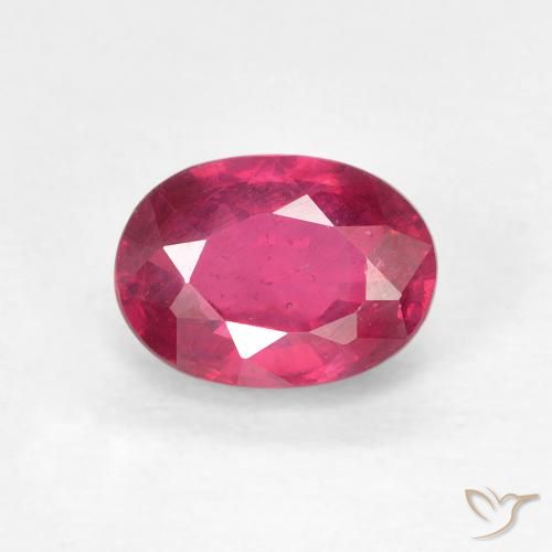 1.27ct 天然 ピンクがかったレッド ルビー, 楕円形, VS