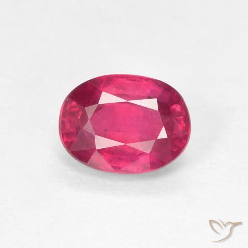 1.18ct 天然 薄いレッド ルビー, 楕円形, VS