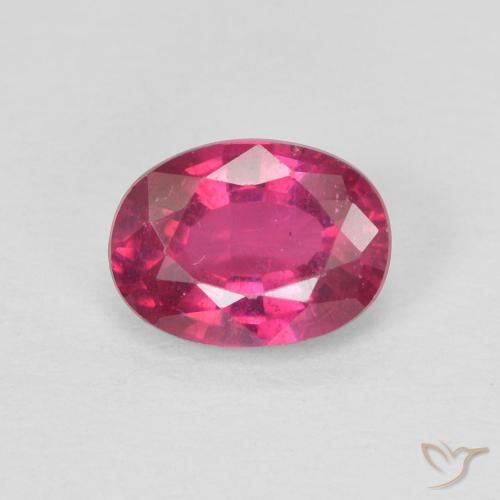 1.17ct 天然 薄いレッド ルビー, 楕円形, VS