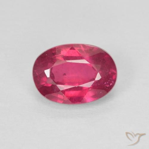 1.16ct 天然 薄いレッド ルビー, 楕円形, VS