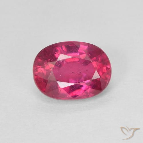 1.16ct 天然 薄いレッド ルビー, 楕円形, VS-SI