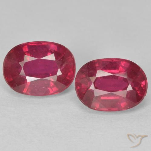 2.68ctw 天然 Medium Dark-Red ルビー, 楕円形, VS