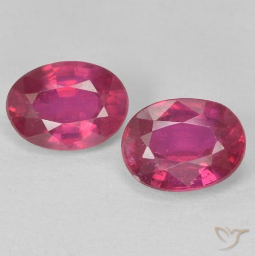 2.15ctw 天然 薄いレッド ルビー, 楕円形, VS, Photo A