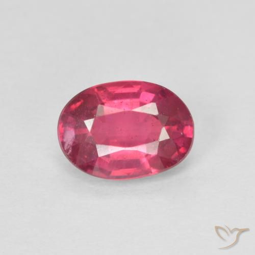 1.04ct 天然 ミディアムレッド ルビー, 楕円形, VS