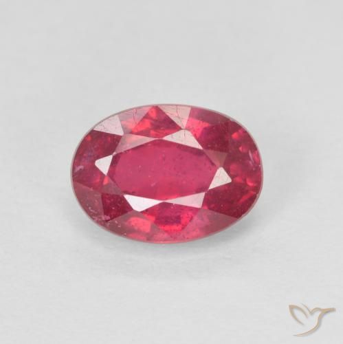 1.33ct 天然 ミディアムレッド ルビー, 楕円形, VS