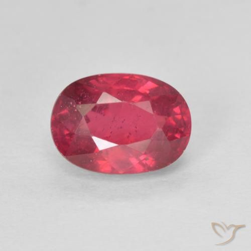 1.45ct 天然 ピンクがかったレッド ルビー, 楕円形, VS