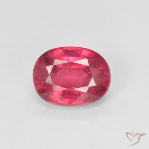 1.23ct 天然 ミディアムレッド ルビー, 楕円形, VS