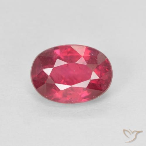 1.41ct 天然 ピンクがかったレッド ルビー, 楕円形, VS