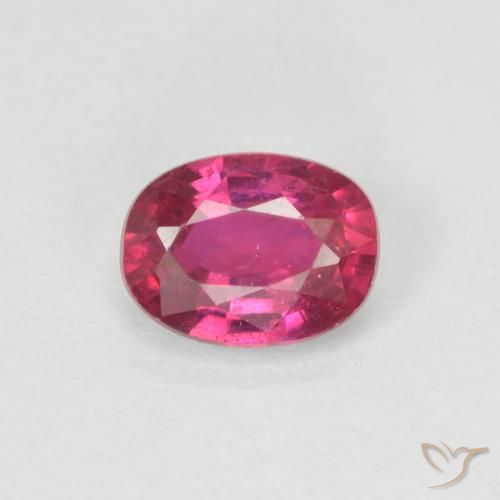 1.04ct 天然 薄いレッド ルビー, 楕円形, VS