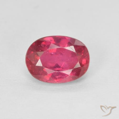 1.22ct 天然 ピンクがかったレッド ルビー, 楕円形, VS
