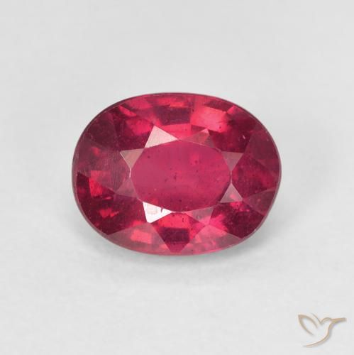 1.78ct 天然 濃い赤みがかったピンク ルビー, 楕円形, VS