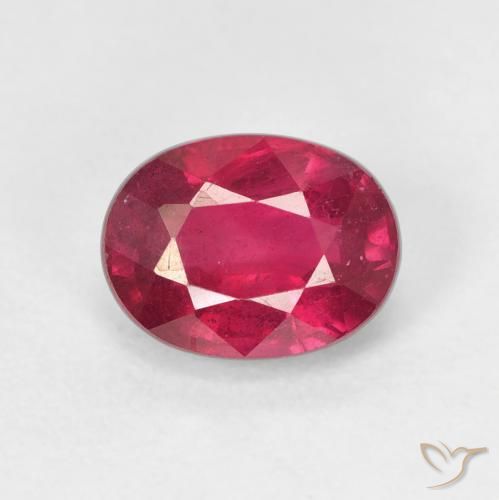 1.99ct 天然 濃い赤みがかったピンク ルビー, 楕円形, VS
