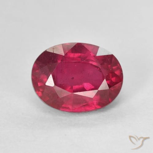 2.24ct 天然 濃い赤みがかったピンク ルビー, 楕円形, VS