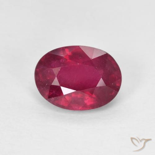 1.85ct 天然 Medium Dark-Red ルビー, 楕円形, VS