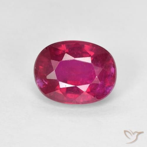 1.90ct 天然 薄いレッド ルビー, 楕円形, VS