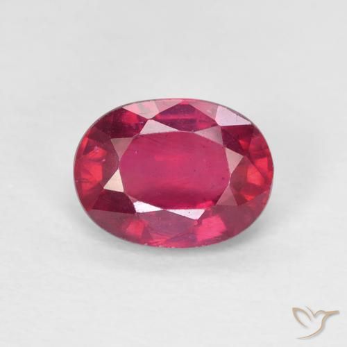 1.78ct 天然 ピンクがかったレッド ルビー, 楕円形, VS