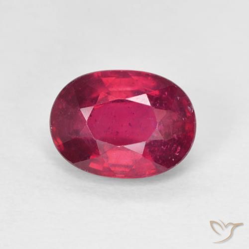 1.99ct 天然 Medium Dark-Red ルビー, 楕円形, VS