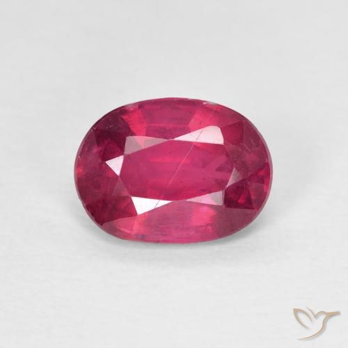 1.58ct 天然 濃い赤みがかったピンク ルビー, 楕円形, VS
